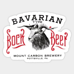 Bavarian Bock Beer Retro Defunct Breweriana Sticker